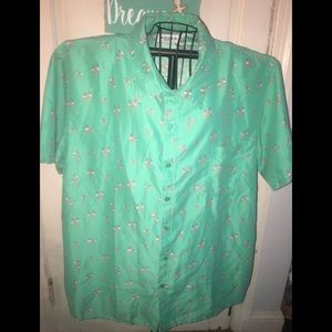 Flamingo men’s button up shirt 2xl
